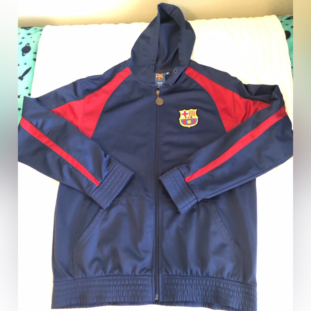 Vtg Barcelona Zip Hoddie Men Medium